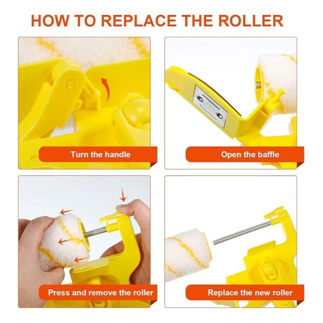 Combo Kit Indoor Outdoor Wall Ceiling Painting Extra Replacement Roller Cleaning