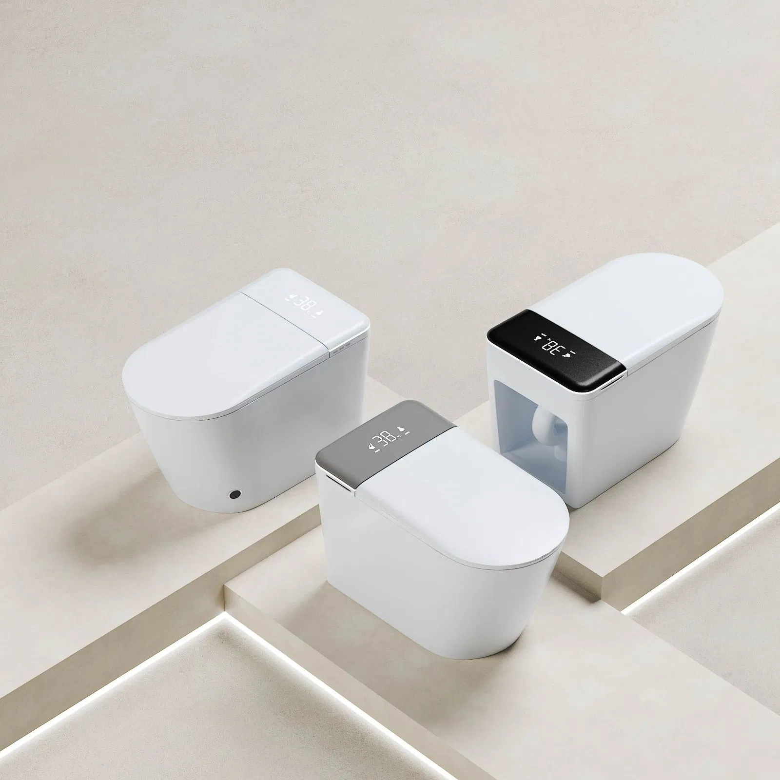 Sanitary Ware Automatic Ceramic Jet Shiphon Wc Bathroom Intelligent Smart Toilet