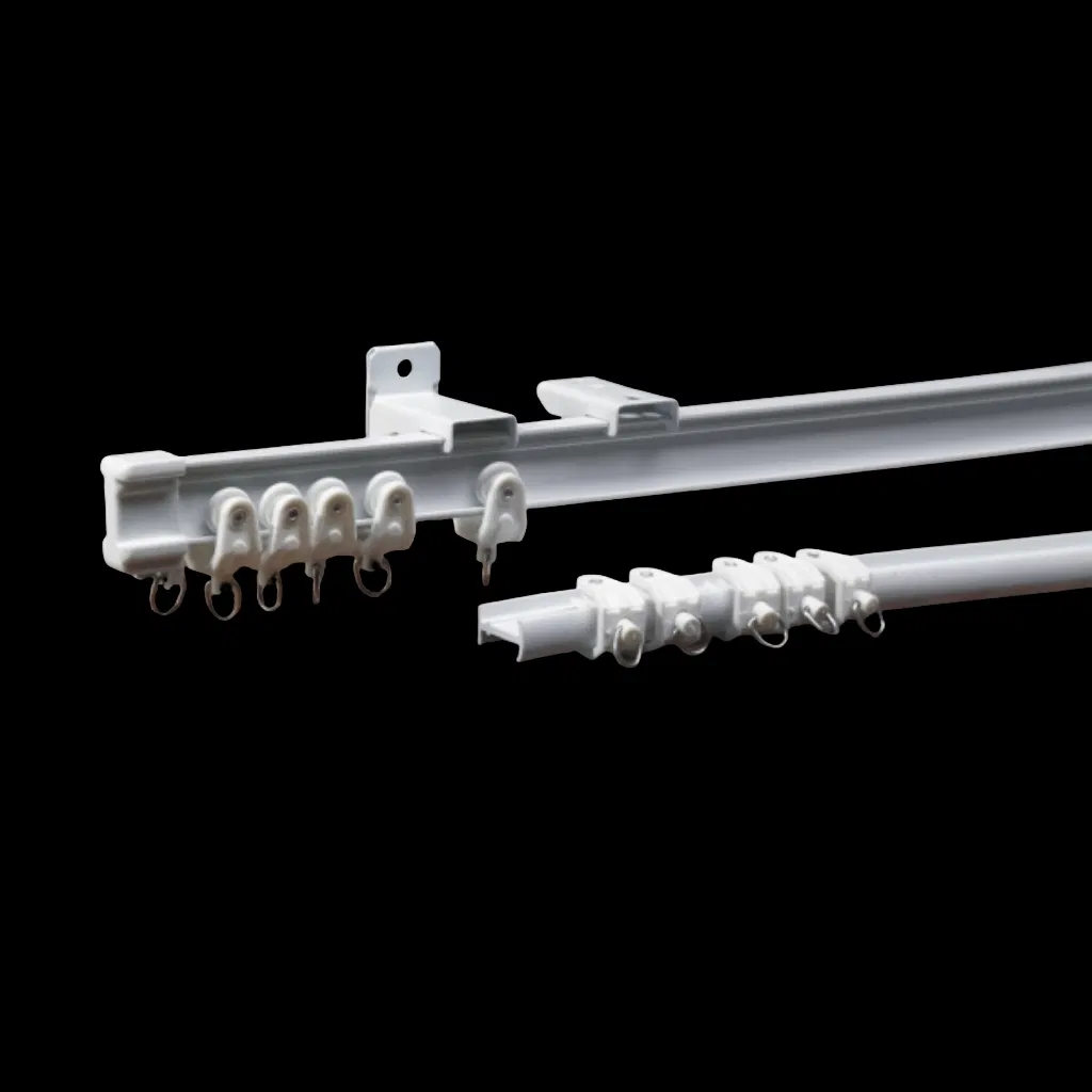 Flexible L U Shaped Curved Curtain Track Side Hook Balcony Bay Window