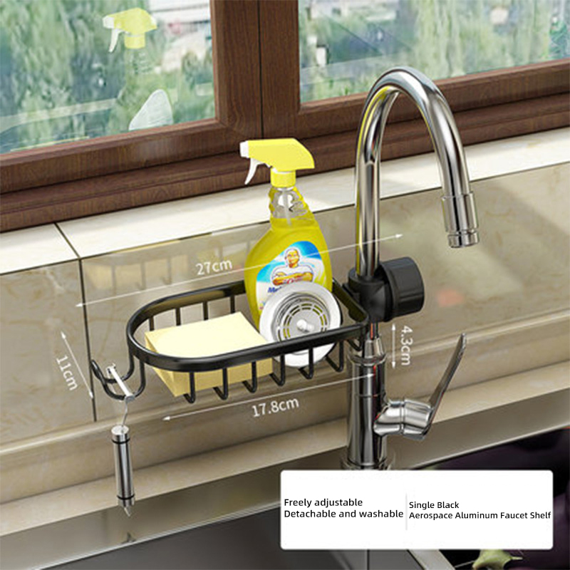 Stainless Metal Kitchen Sink Organizer Sponge Holder