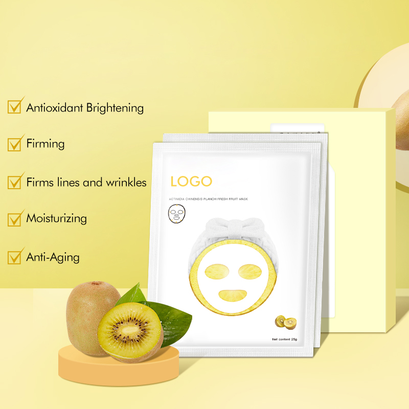 Online Organic Kiwi Fruit Face Sheet Mask Deep Nourishing Hydration Moisturizing Facial Mask Smooth Skin Soothes Sensitive Skin Improves Complexion