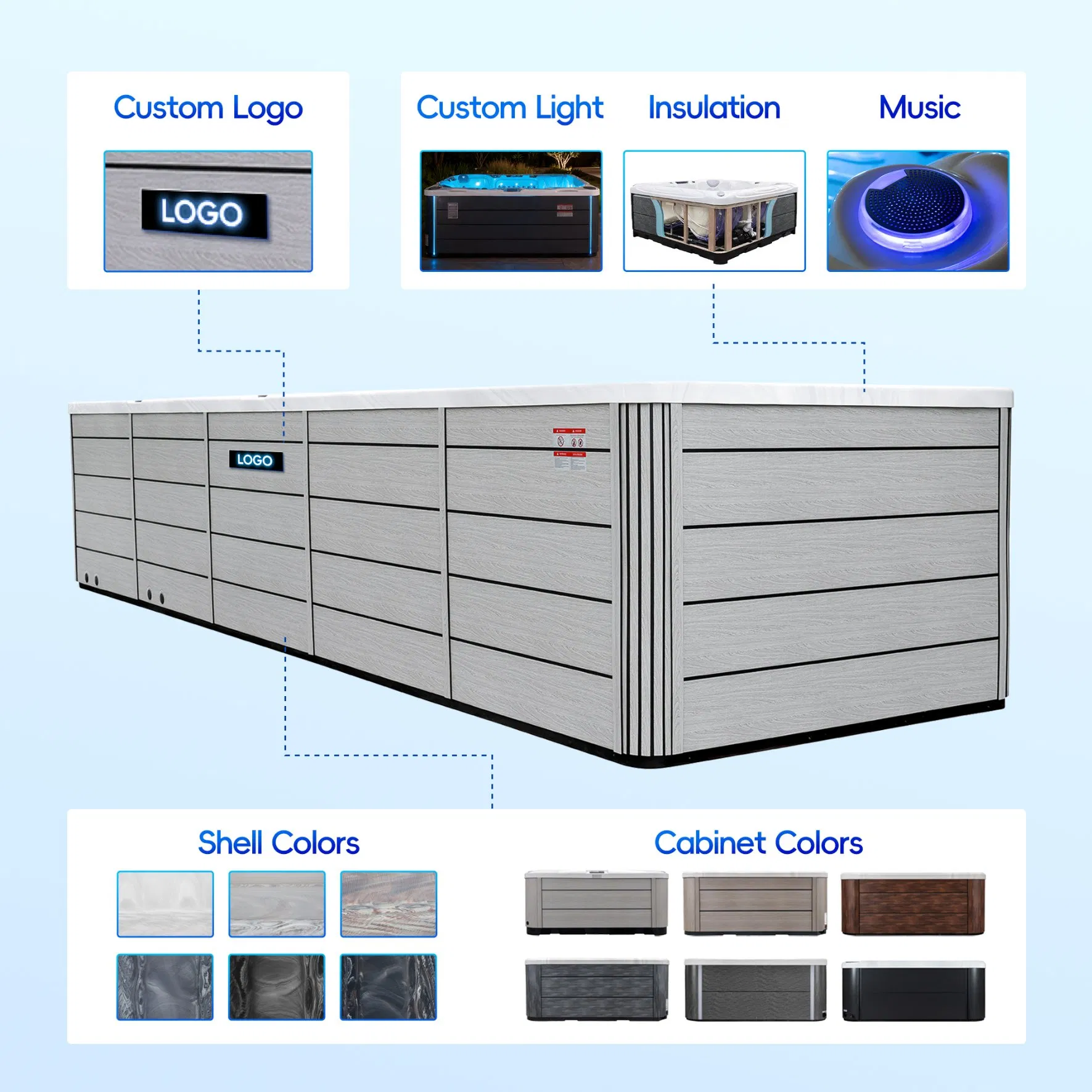 Портативный плавательный спа-бассейн 5D30