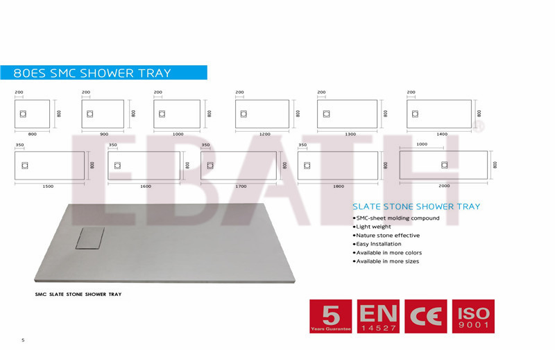 Dh-80 Sanitary Ware Shower Tray Bathroom Shower Room SMC Shower Trays