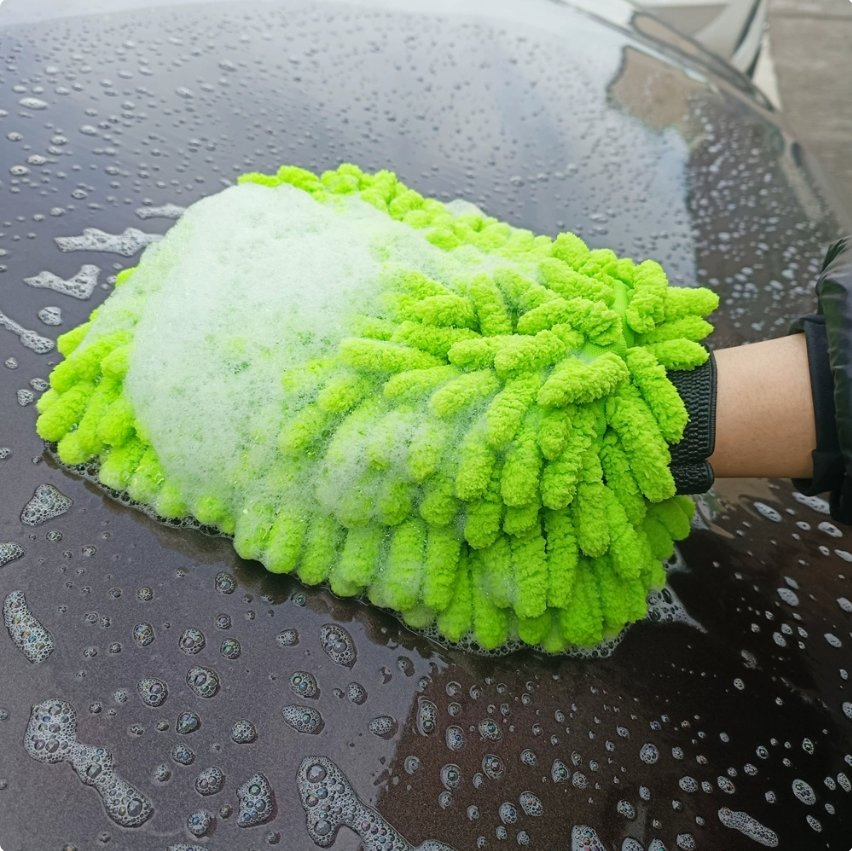 Customized Thicker Chenille Wash Mitt Glove Car Polishing Microfiber Cleaning Glove Dusting