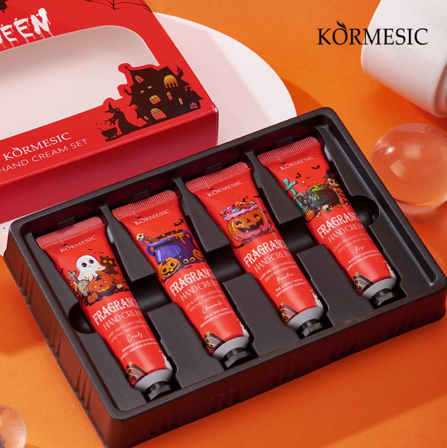 Mini and Natural Hands Soft Lotion Halloween Fragrance Hand Cream Christmas Hand Cream Moisturizing Hand Cream Whitening Halloween Hand Cream Set for Gift