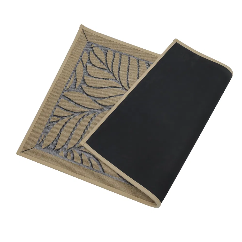 Handmade Washable Door Mat with Natural Rubber Backing Design