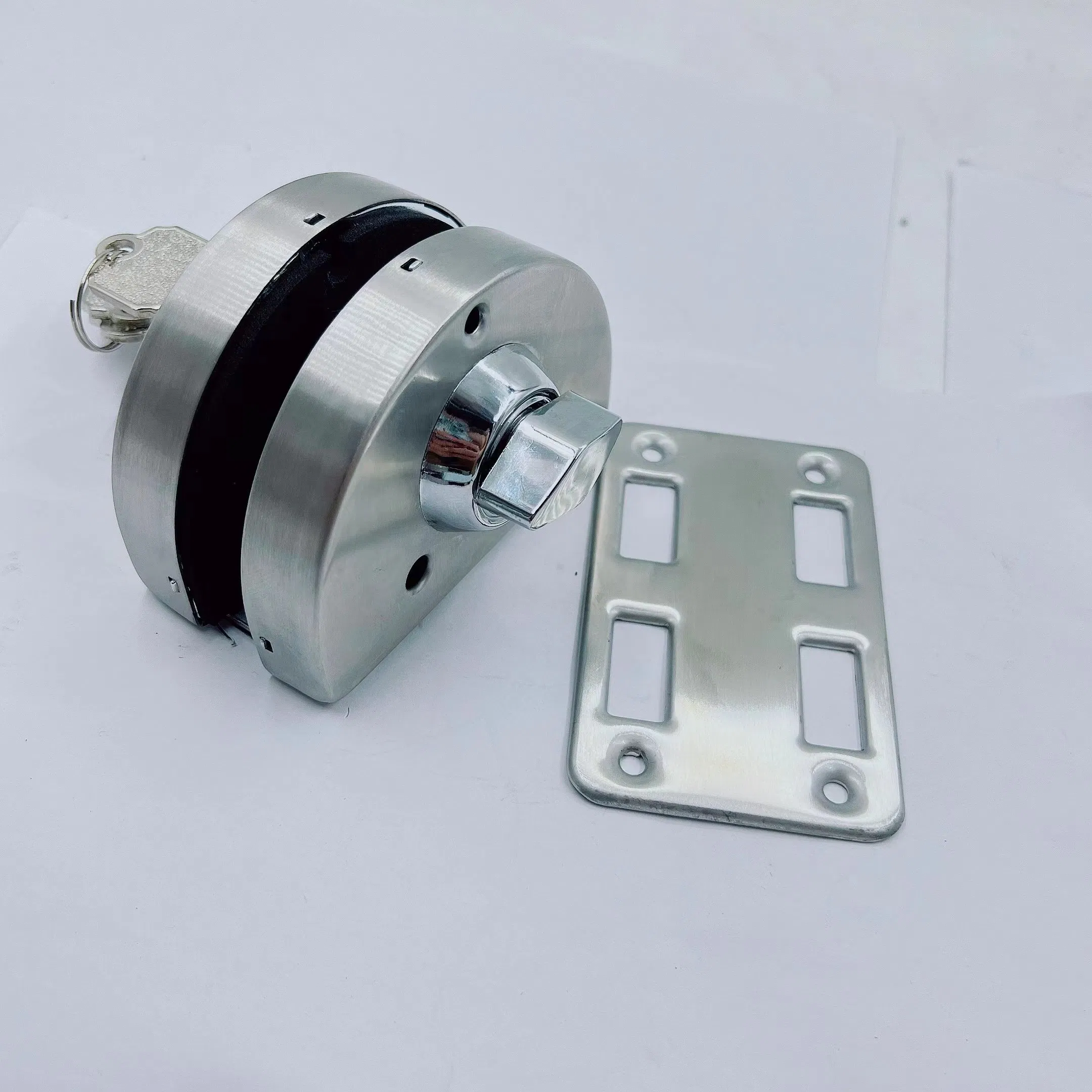 Semi Round Glass Door Stainless Steel 304 Center Lock