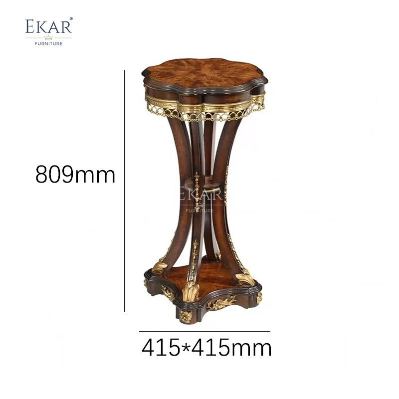 Ekar Royal Buckingham Luxury Pedestal Stand Hand-Inlaid British Style Plant Stand