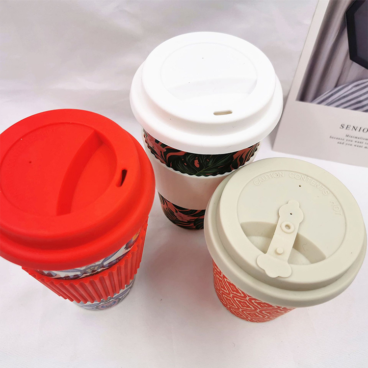 Eco Friendly BPA Free Healthy Bamboo Fiber Coffee Tea Cup with Custom Design
