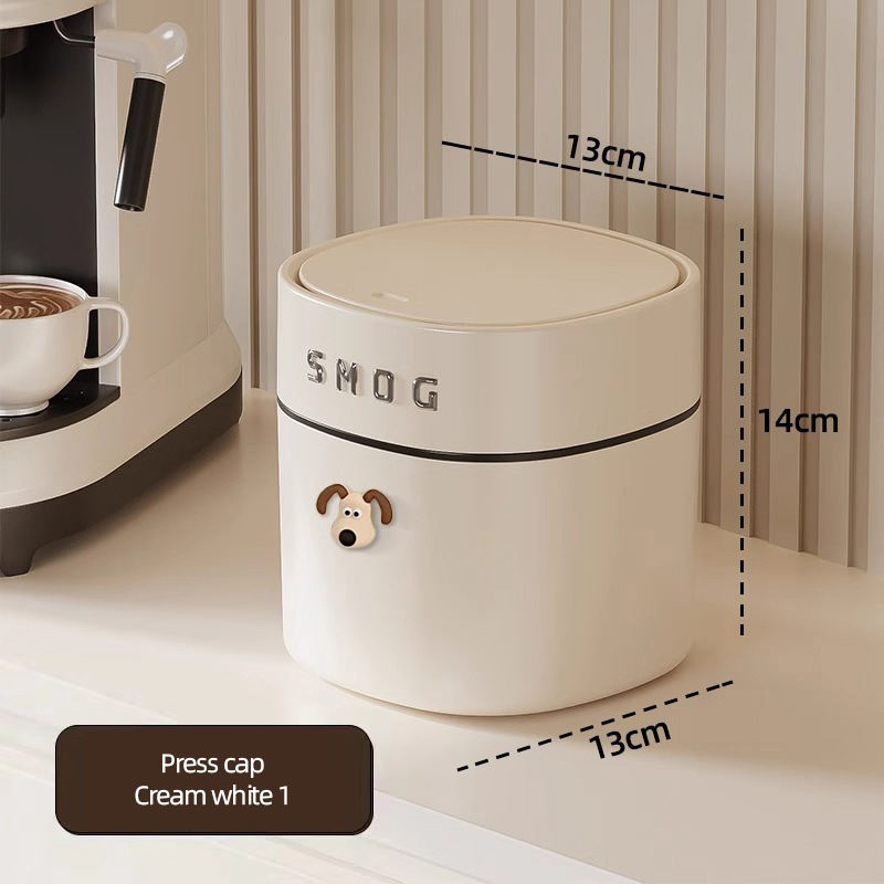 Wholesale Household Office Table Trash Can Press Type Plastic Lid Storage Bin