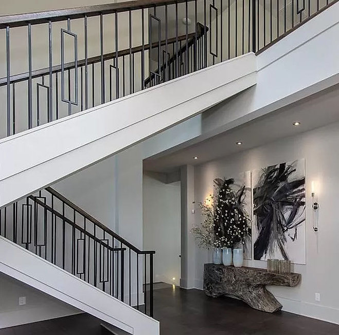 1/2-Inch Hollow Iron Spindles Satin Black Metal Railing