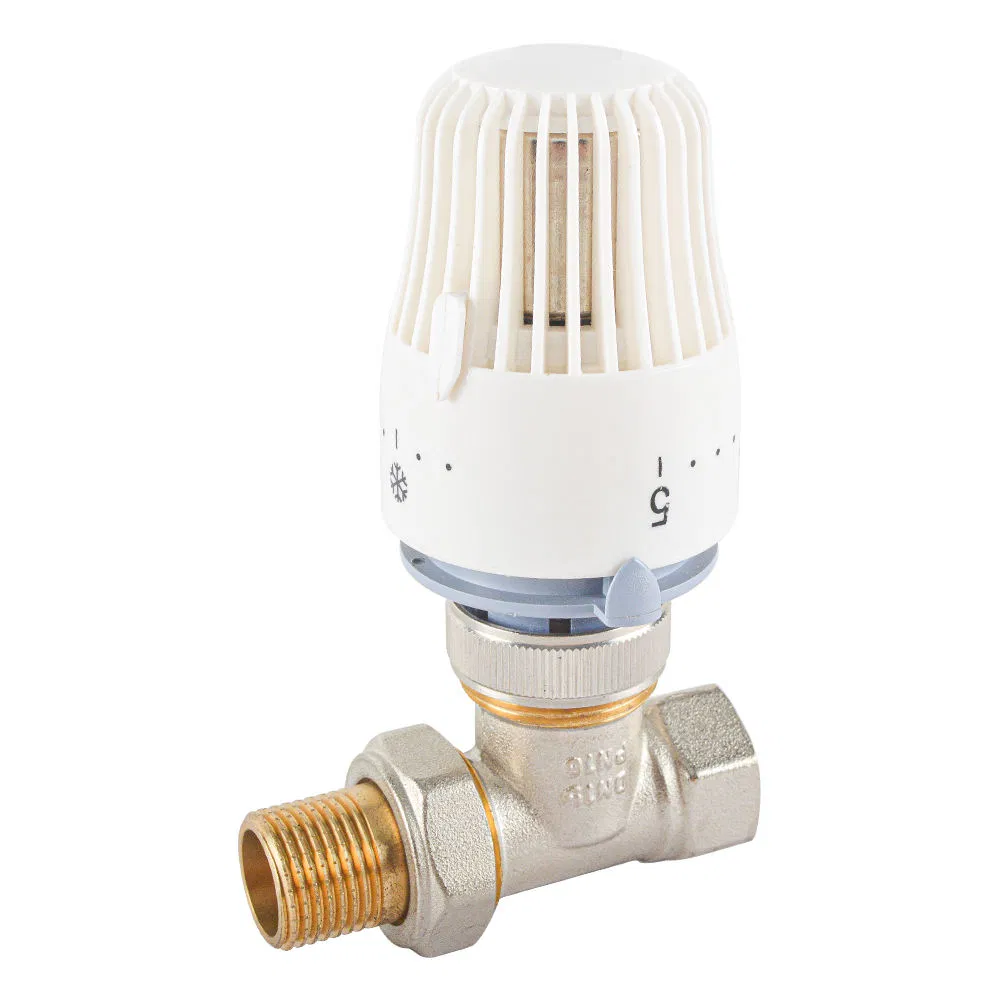 Bsp Thread Adjustable House Heating Forged Brass Thermostatic Radiator Valve