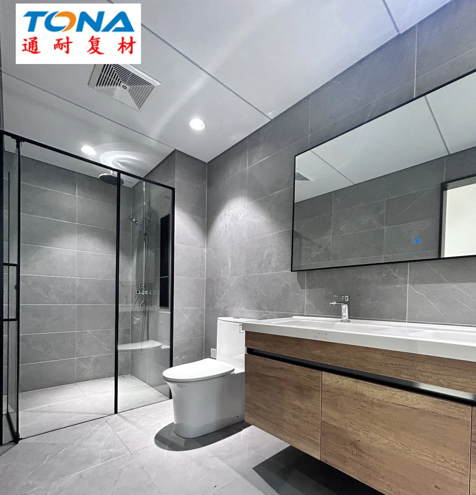 Accessories Prefabricated Furniture Efficient Drainage Space Saving Custom SMC Bathroom