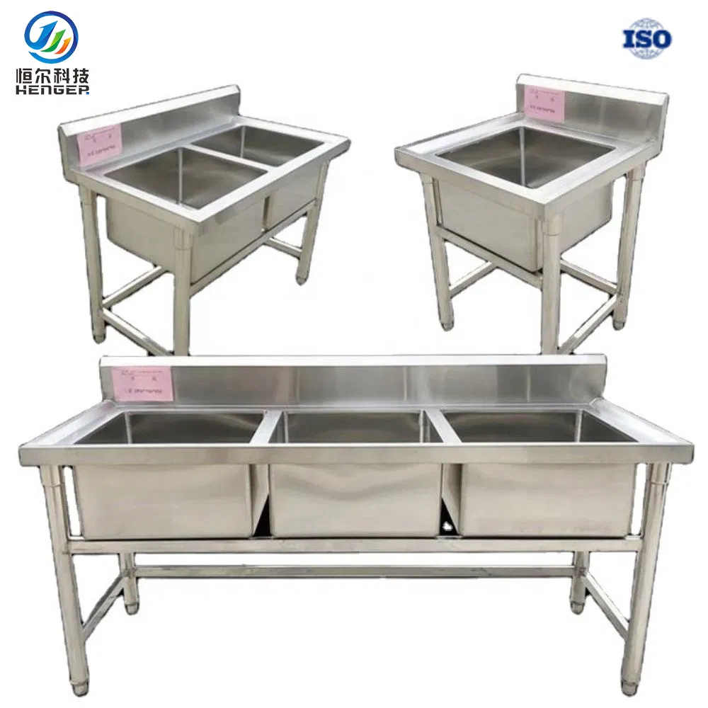 Stainless Steel Kitchen Sink Double Bowl Basin Hand Wash Sink