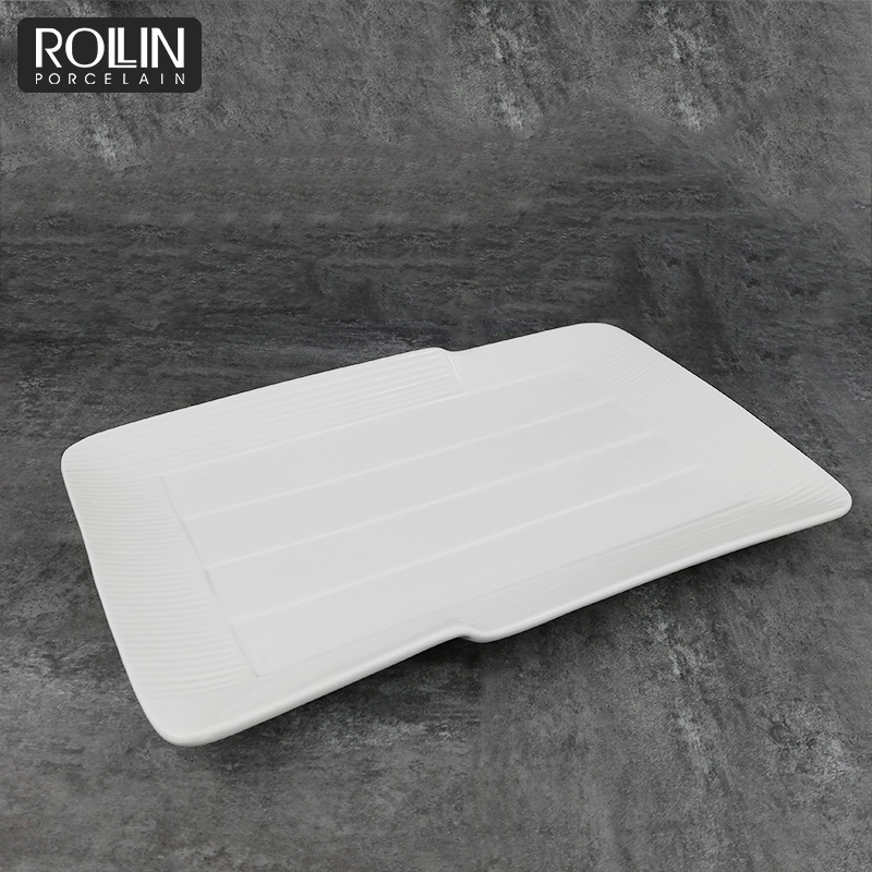 High Temperature Rectangular Ceramic Plates Appetizer Plates