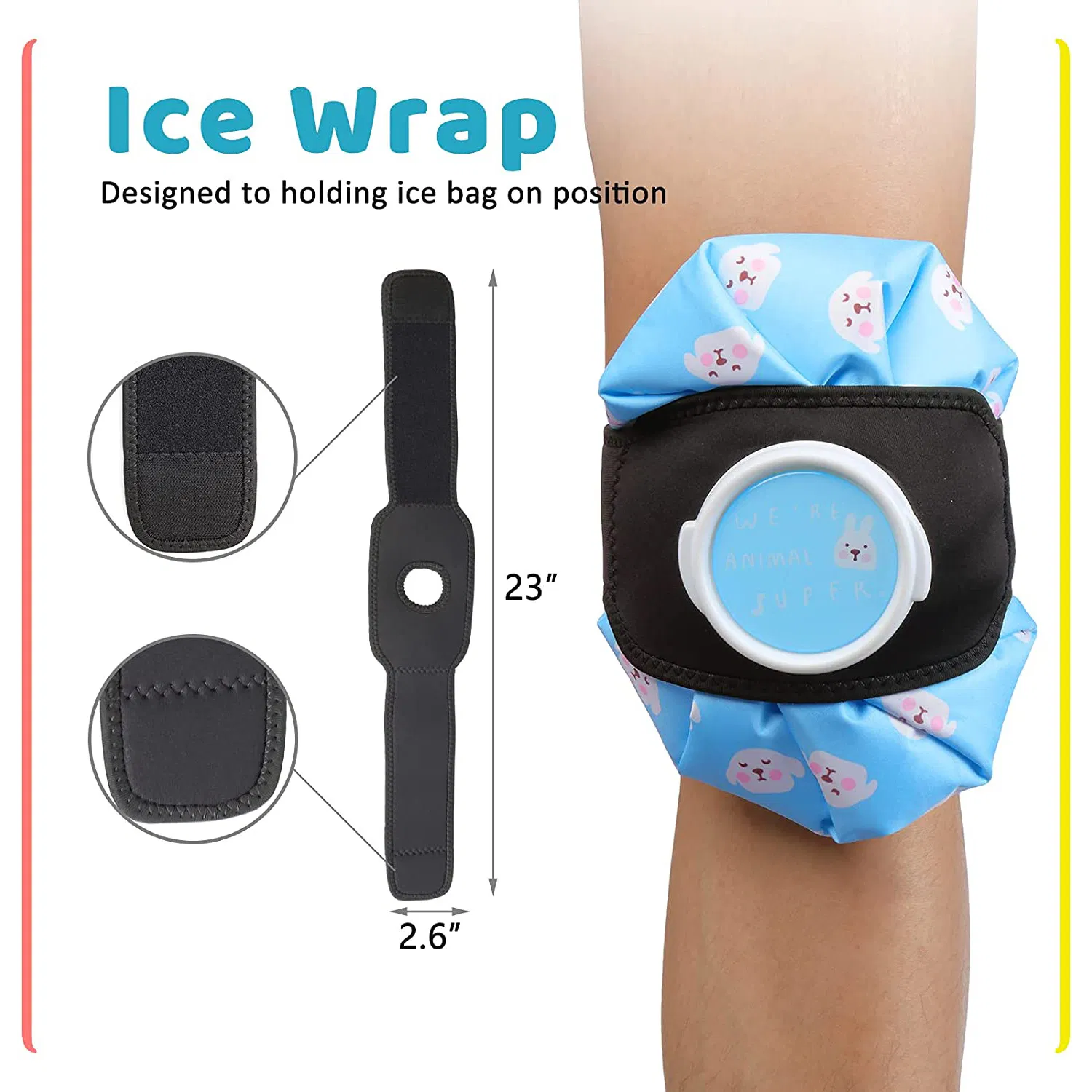 Reusable Medical PVC Leak-Proof First Aid Insulated Hot Cold Pack Water Bag for Sports Injuries Cold Compress Treatment
