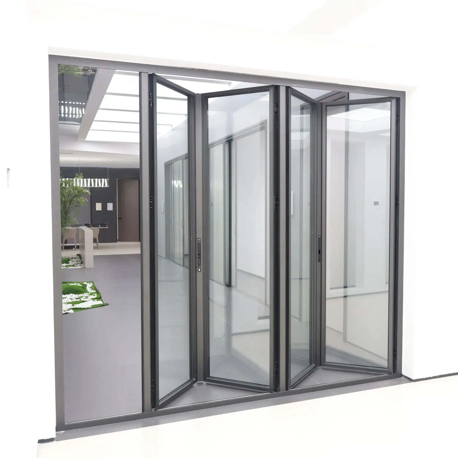 Full View Folding Glass Door for Open Concept Living Heavy Duty Aluminum Frame System for Harsh Climates
