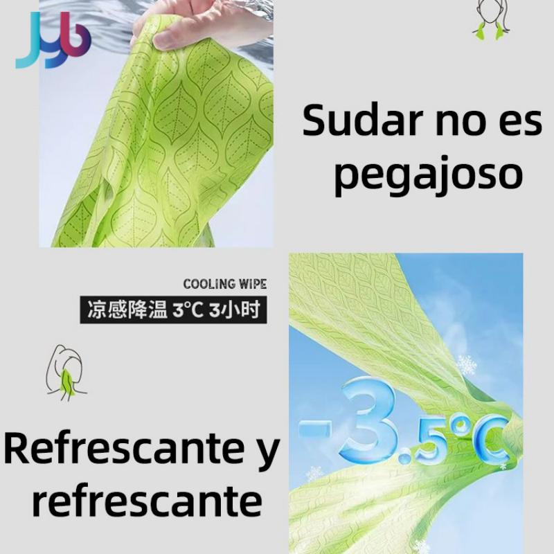 Cooling Wipes, Mint Icy Sensation, Sun Protection and Heatstroke Prevention, Cool Wet Towel