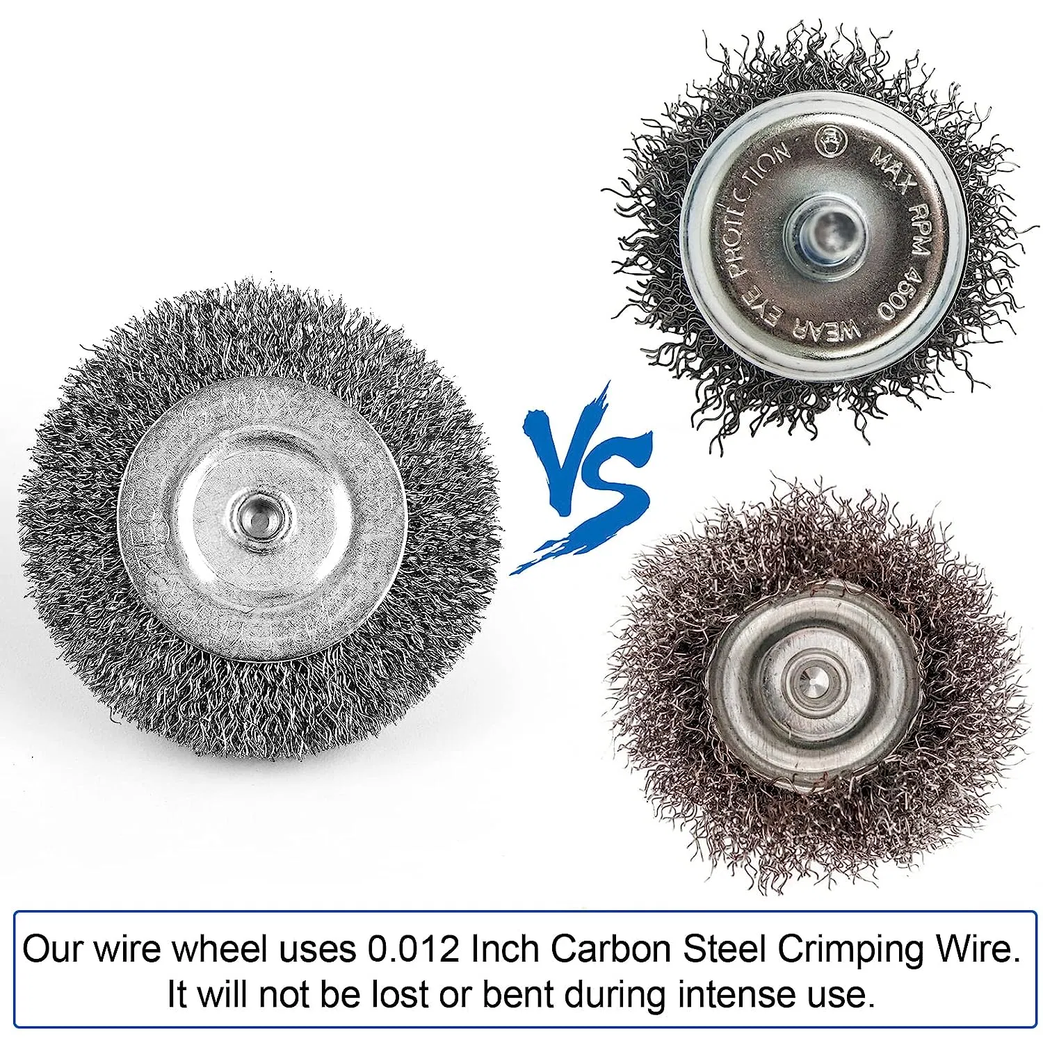 Чашечная щетка с проволочным ворсом для удаления ржавчины