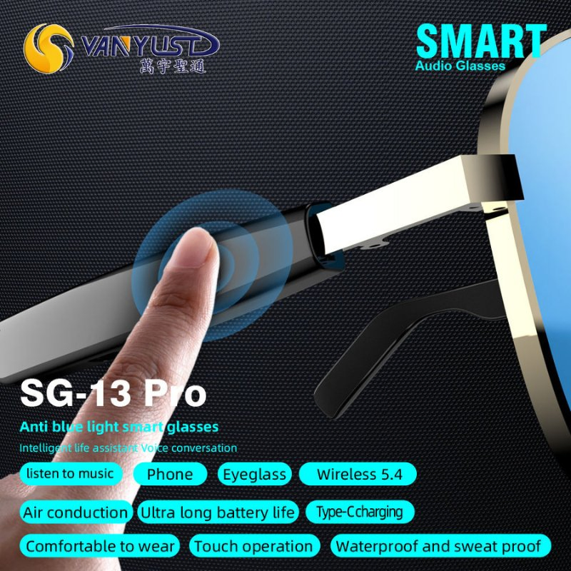 Ai Smart Glasses Long Battery Life Intelligent Assistant Voice Conversation Fashion Sunglasses