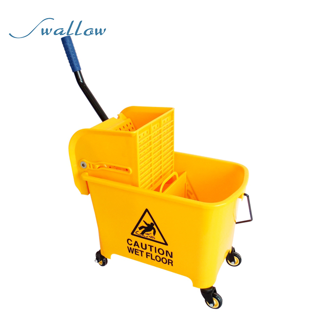 Dual Bucket Mop Wringer with Frame