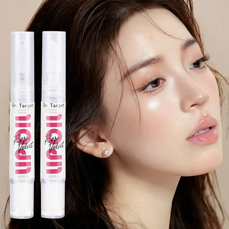 Moisturizing Rose Lip Oil Pen Hydrating Lip Gel for Dry Cracked Lips Prevents Fine Lines and Keeps Lips Smooth and Soft