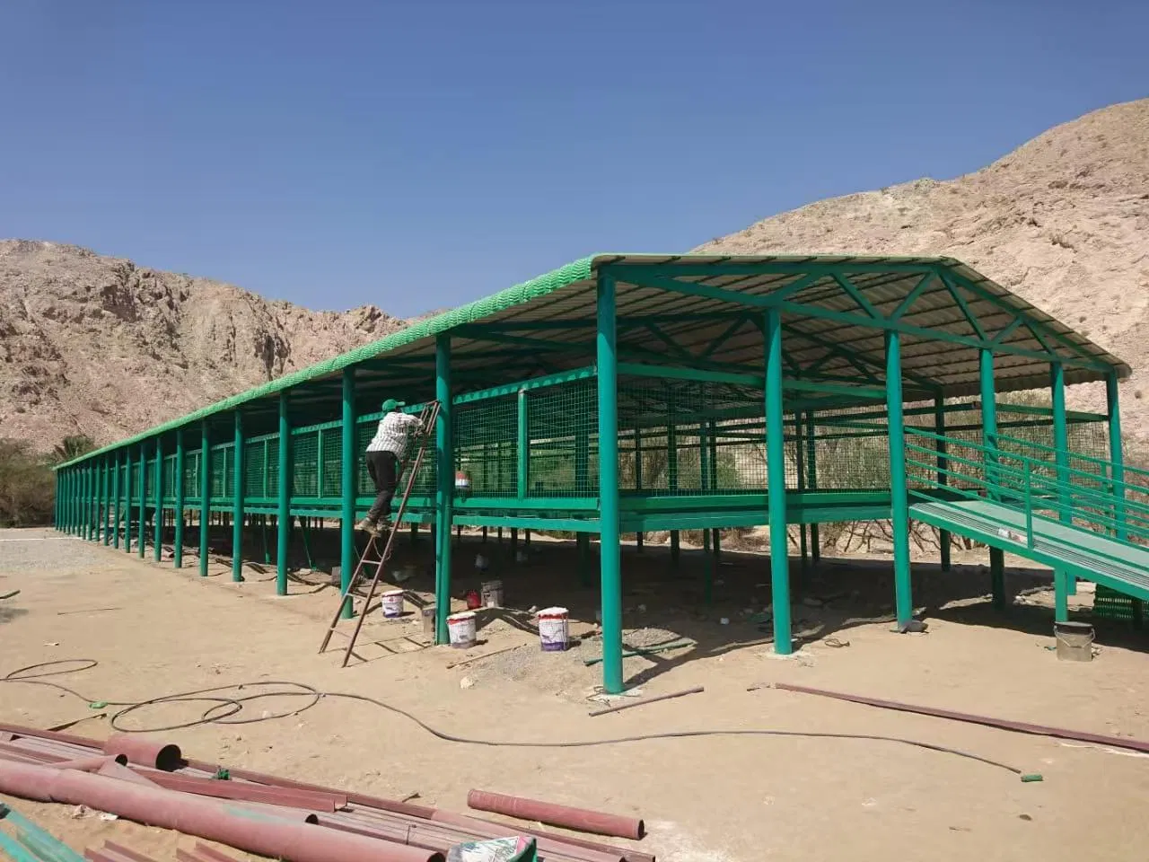 Steel Structure Poultry House Prefab Farm Building Cow Barn Sheep/Cattle/Dairy/Goat House Farm Sheds