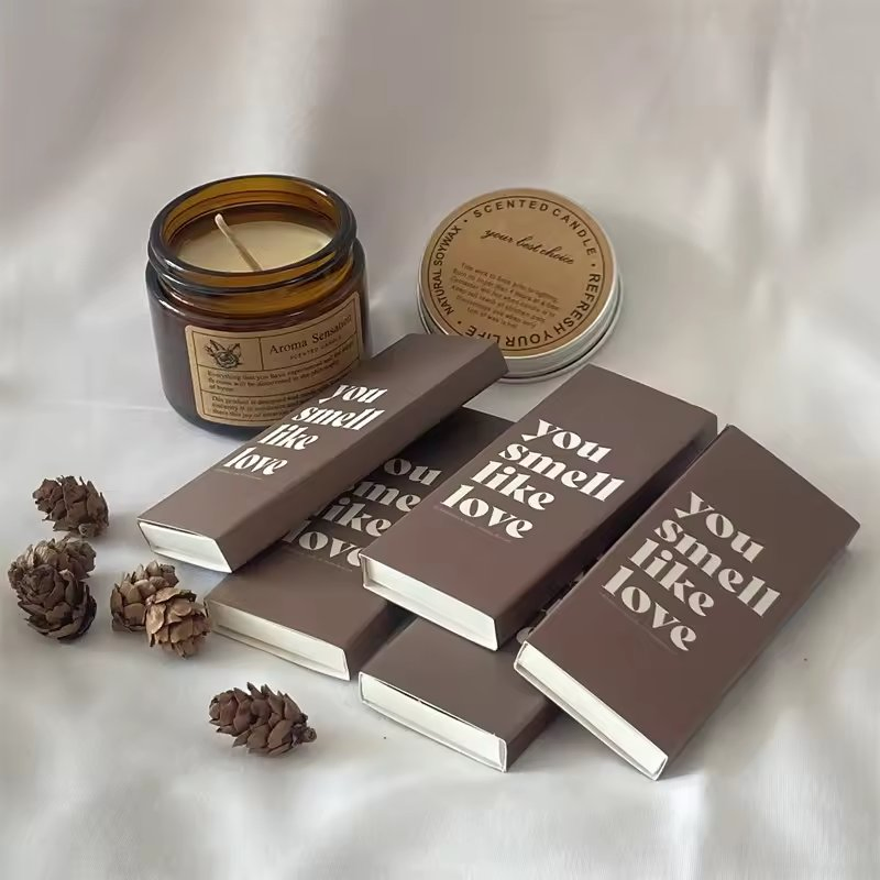 Scented Candle Special Match 75mm Long Wooden Stick Candle Match Wholesale Light Luxury High-End Festival Box Match