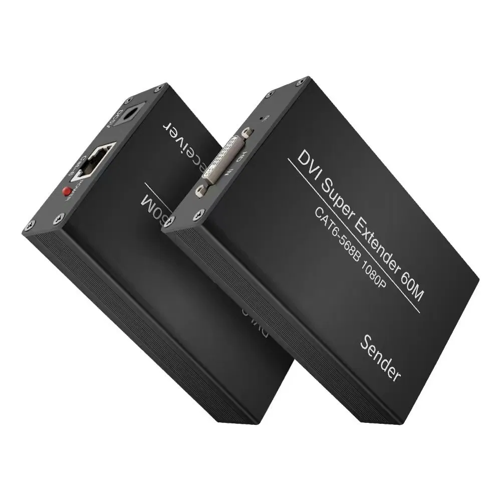 DVI Extener, DVI Extender 60m, RJ45 Extender