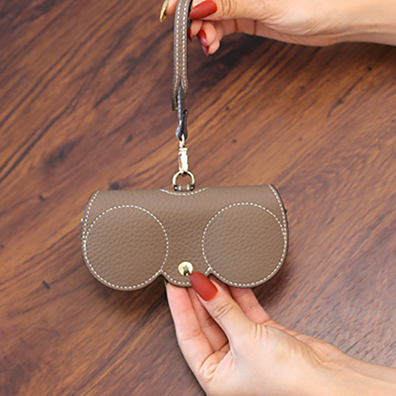 Ea125 Eyeglass Branded Custom Cover Glas Sun Pouch Designer Sunglass Cases Luxury for Eye Leather Glass Case