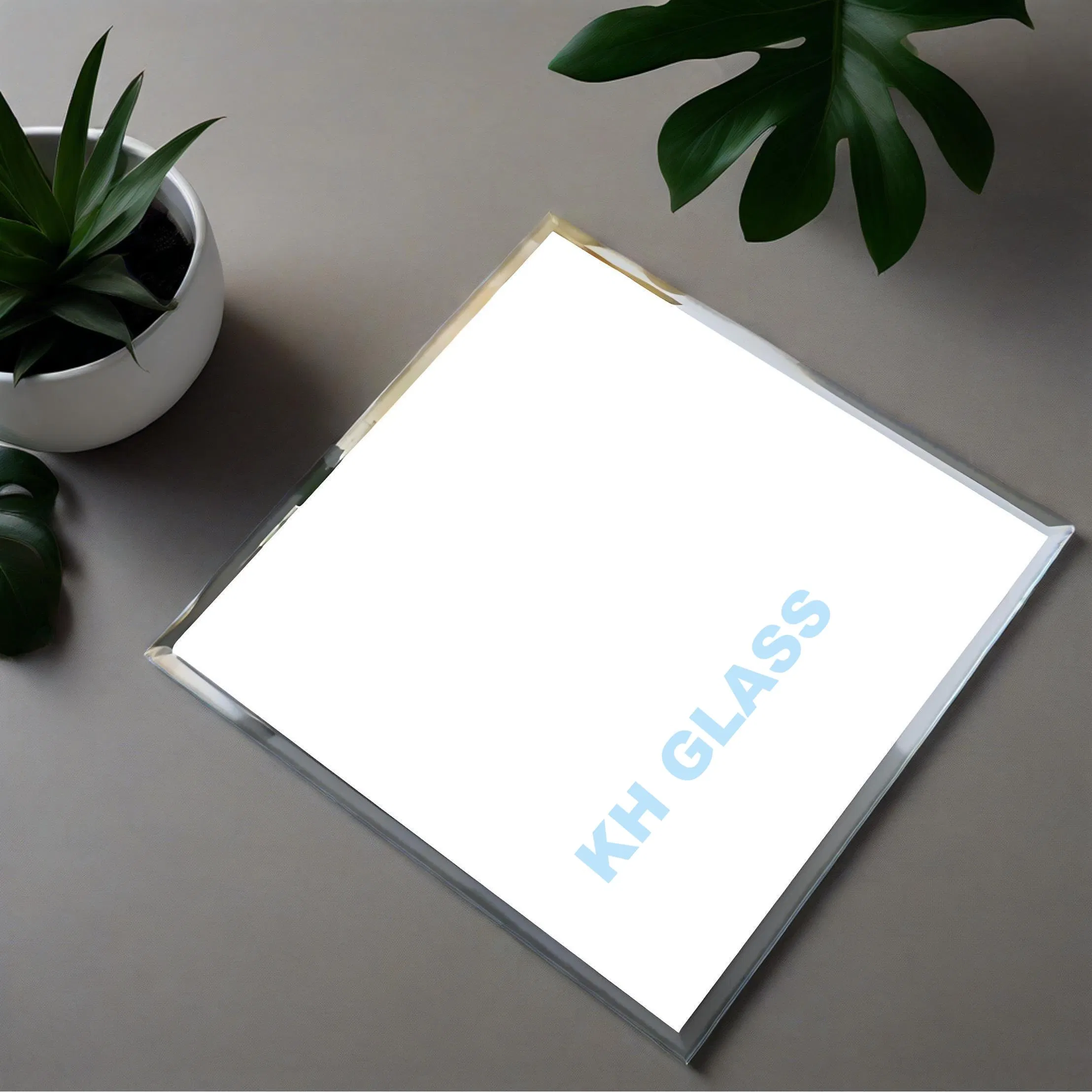 6mm Thick Vanity Blue Back Paint Scratch Resistant Silver Mirror