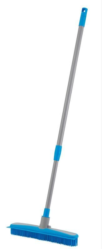 Push Broom Pet Hair Removal Broom with Squeegee Soft Brush