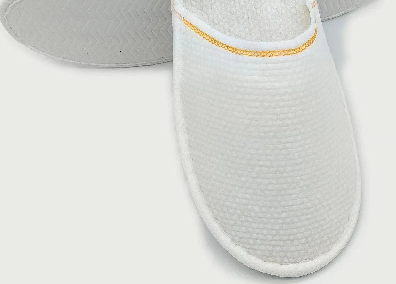 100% Eco Friendly Facial Towel Face Cloth Washable Pearl Wool Terry Cotton Adult Disposable Hotel Slipper Airline SPA Beauty Salon Embroidery Slipper