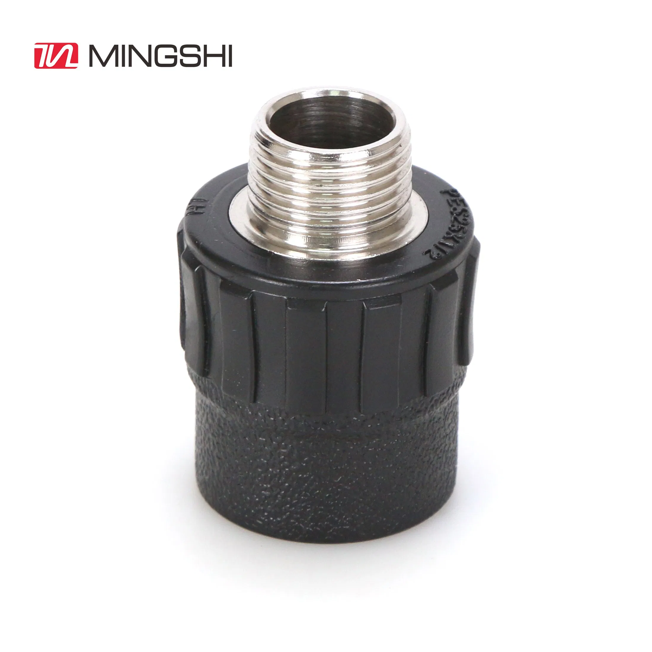 Mingshi OEM Plastic Fitting Wholesale Black Color HDPE Pipe Fitting Male Straight