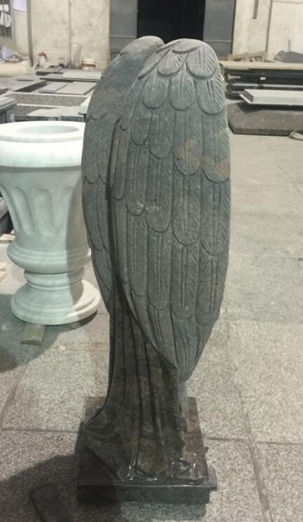 Natural Stone Angel carving Himalayan blue/red/brown/black Granite Monument for Memorial/Dead/cemetery/graveyard
