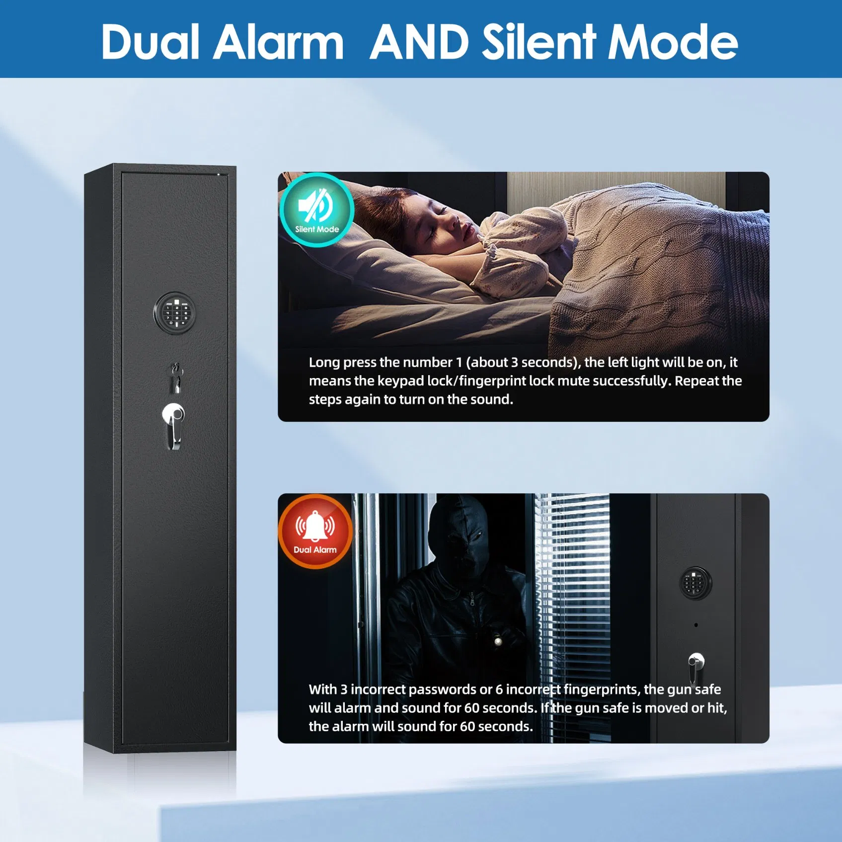 Customized Storage Gun Safe Box Electronic Keypad Safe Lock Gun