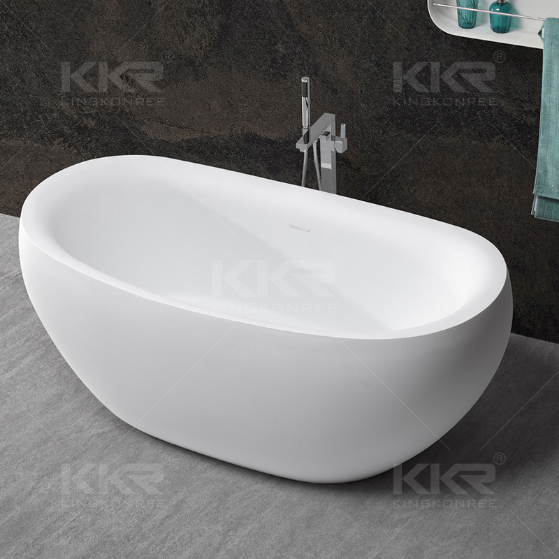 Cast Stone White Matt Bathroom Bath Freestanding Bathtub