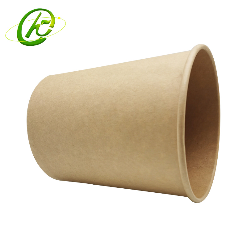 Disposable Brown Kraft Takeaway Paper Soup Bowl with Paper Cup Customized for Sale
