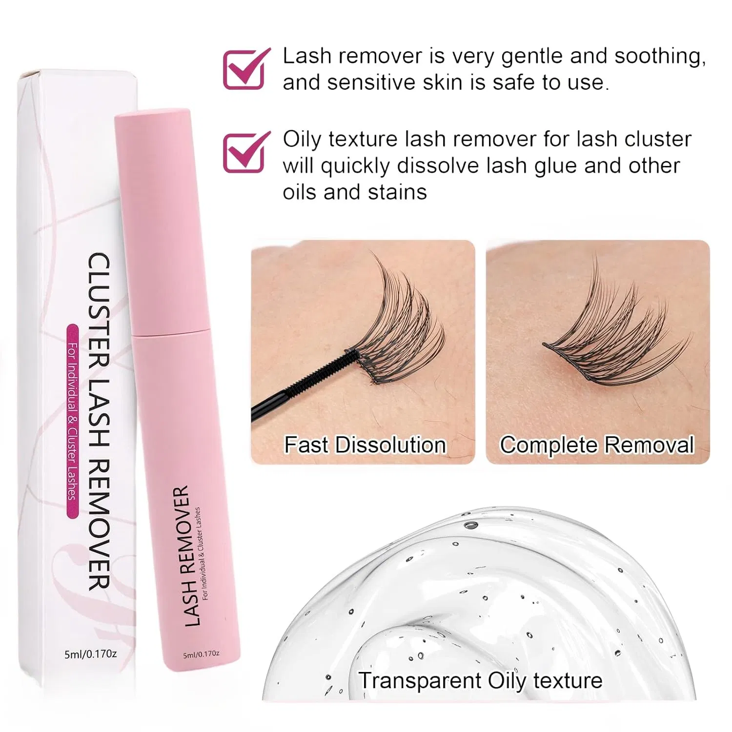 Mt Lashes OEM Discount Easy Removal Cluster Lash Bond DIY Lash Adhesive Glue Remover Eyelash Remover