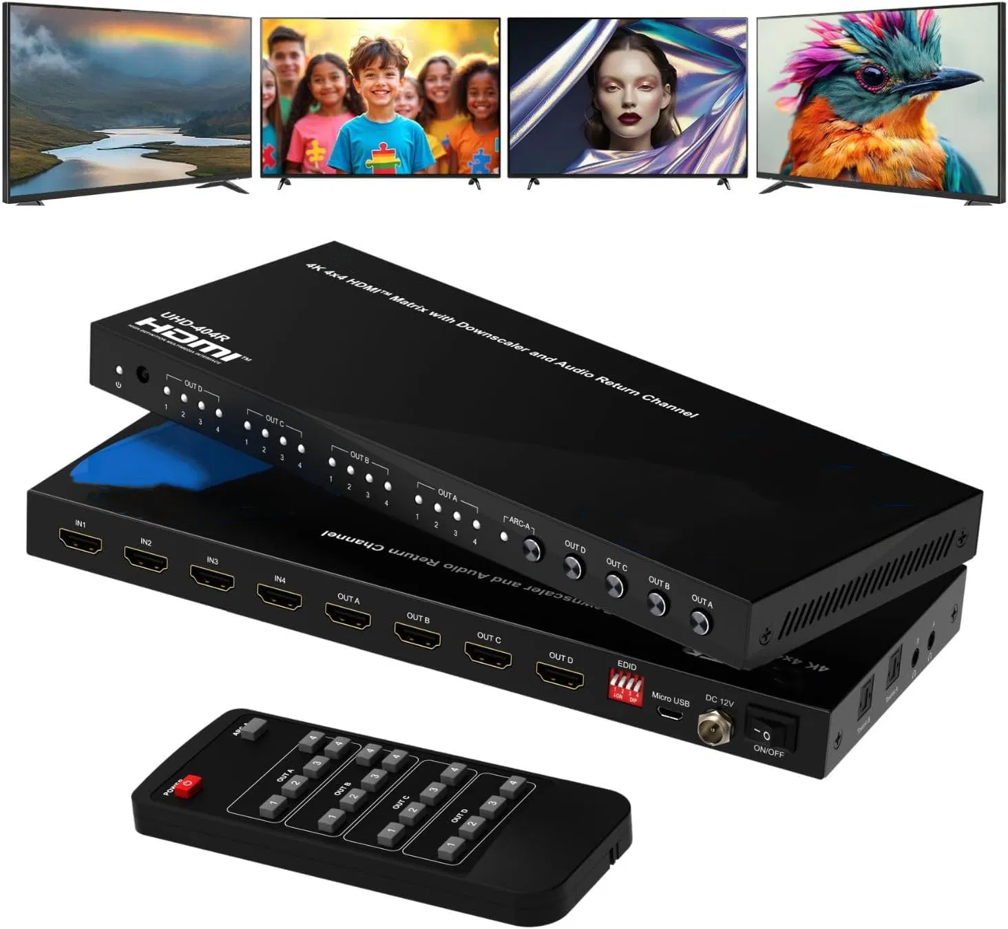 HDMI Splitter 1 in 4 out 4K@30Hz HDMI 2.0 Splitter