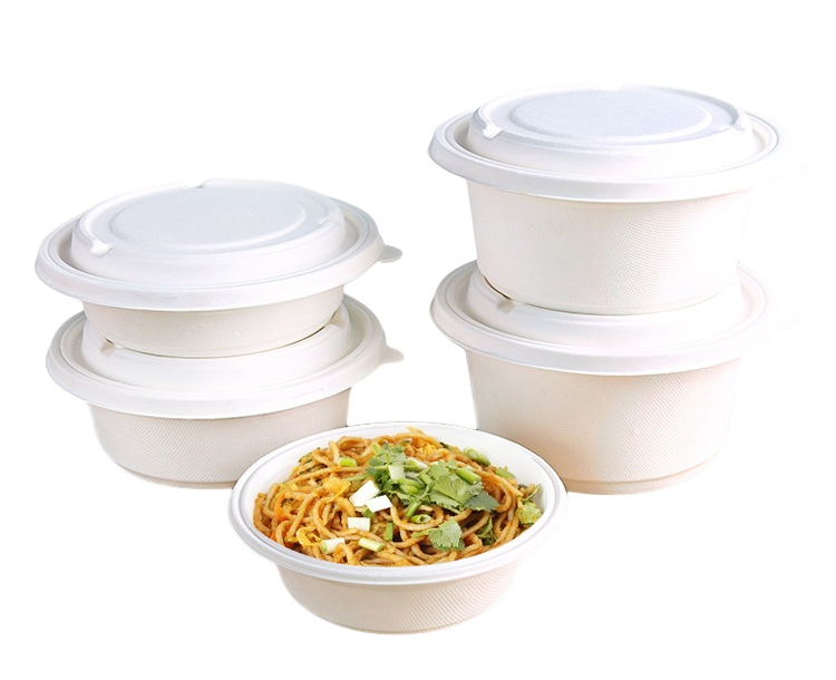 Natural Sugarcane Bagasse Pulp Salad Bowl