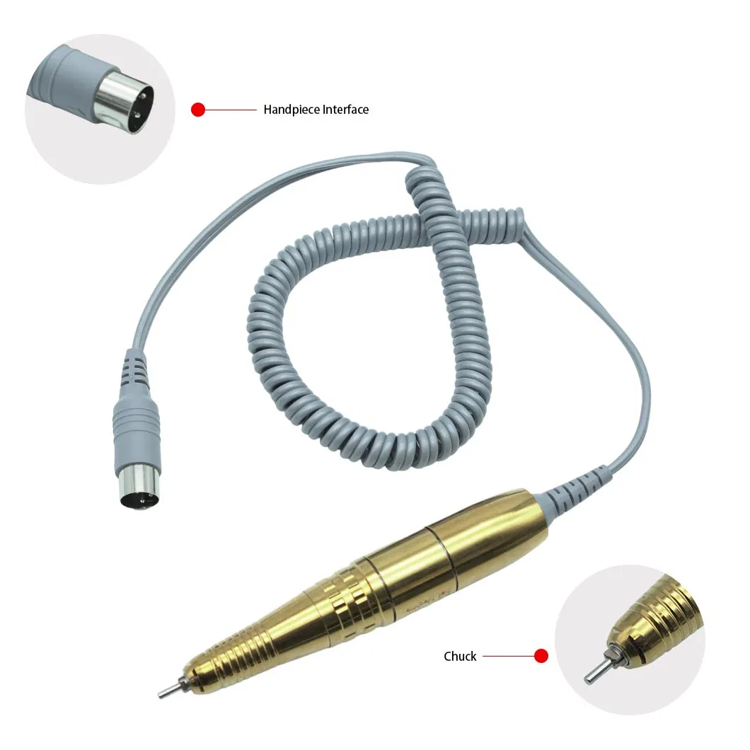 2029 Latest Japan Origin Gold Metal G5 Micromotor Nail Drill Handpiece