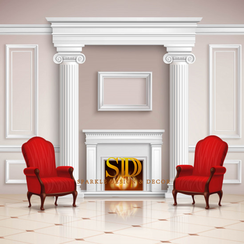 Modern Twisted Beige Marble Column/Pillar for Sale for Arch in Kitchen