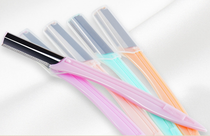Wholesale Environmentally Friendly Packaging Eyebrow Trimmer Stainless Steel Blade Eyebrow Shaver