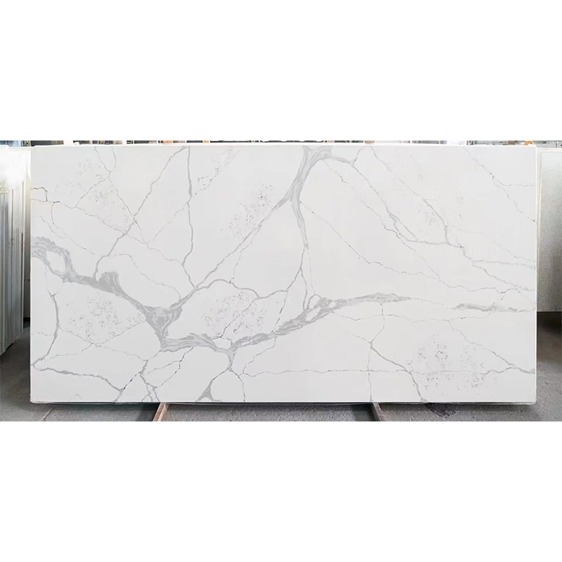 Engineered Stone Artificial Marble Black/White/Calacatta Polished Quartz Slabs Price