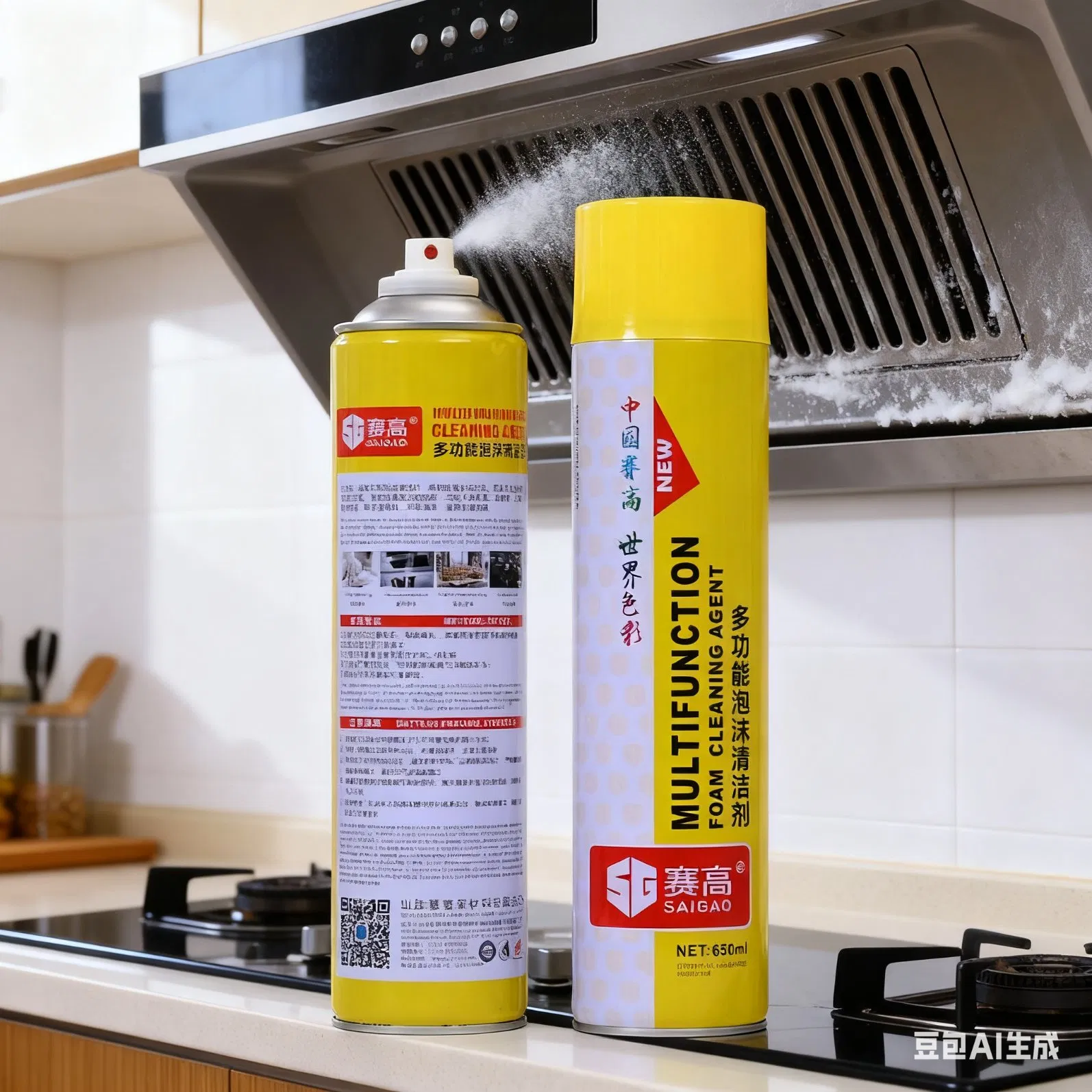 Multi-Surface Car Cleaner All-Purpose Universal Foam Aerosol Spray Versatile Cleaner & Wash