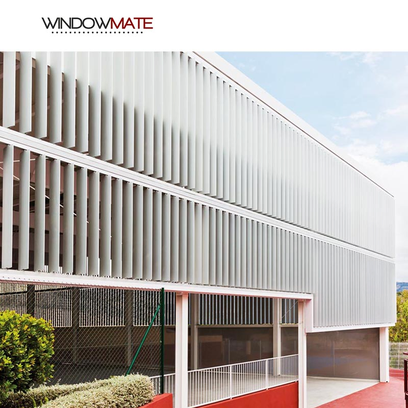 Aluminum Sun Louver Outdoor Vertical Metal Facade Building Shutters for Window