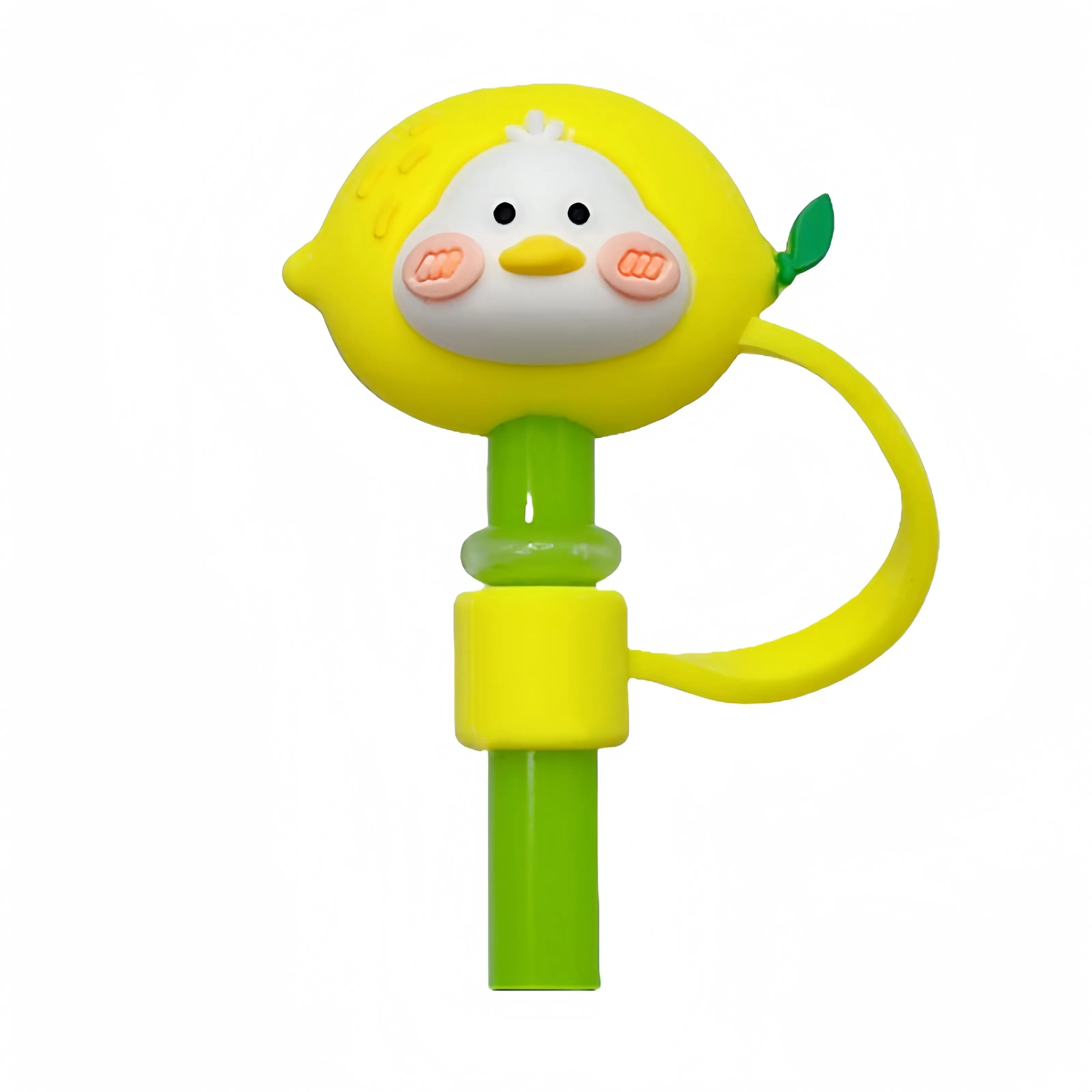 Customization Creative Cartoon Animal Dustproof Silicone Straw Cap Cover