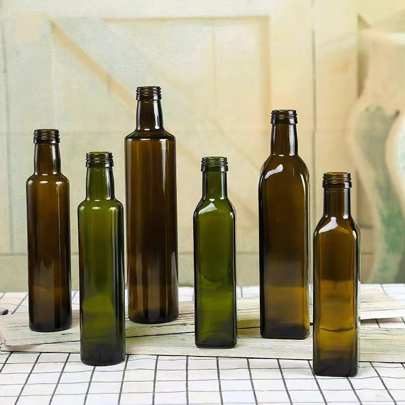 250ml 500ml 750ml 1000ml Green/Amber Glass Olive Oil Vinegar Bottle