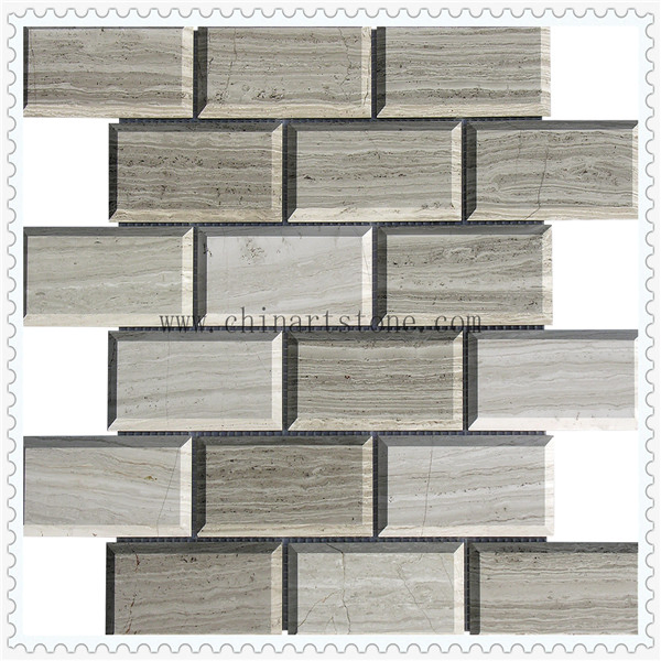 3D Marble and Granite Stone Tumbled Mosaic for Wall Decoration